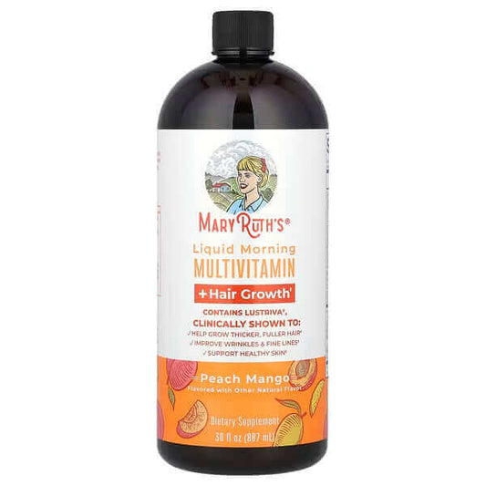 MaryRuth's Multivitamínico Líquido Matutino para Cabello y Piel - Sabor Mango 🍑