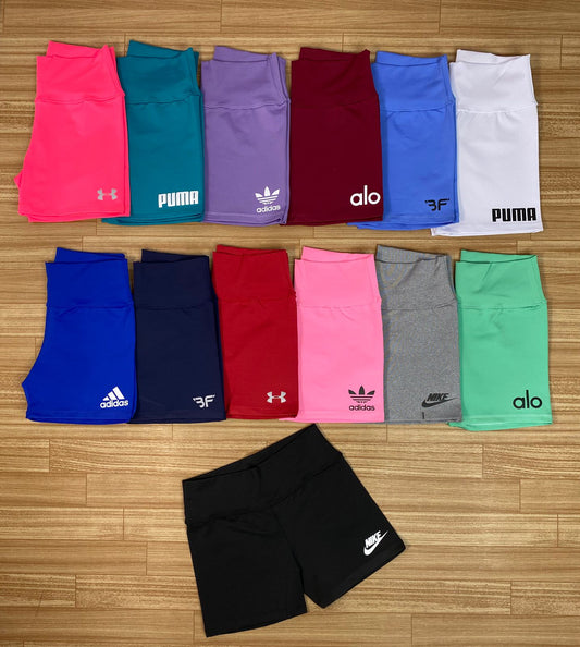 Short en Licra gruesa deportivo para mujer – Colores y marcas variadas