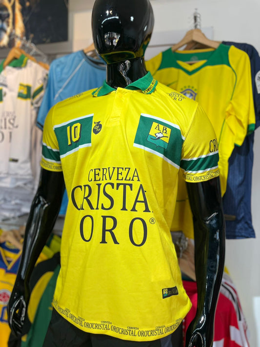 Camiseta Retro Atlético Bucaramanga “Cristal Oro” – Edición Clásica