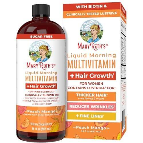 MaryRuth's Multivitamínico Líquido Matutino para Cabello y Piel - Sabor Mango 🍑