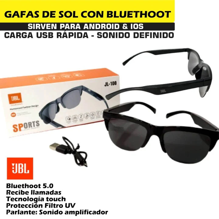 JBL-100: Gafas de Sol Inteligentes con Sonido HD y Conexión Bluetooth 🔊🕶️