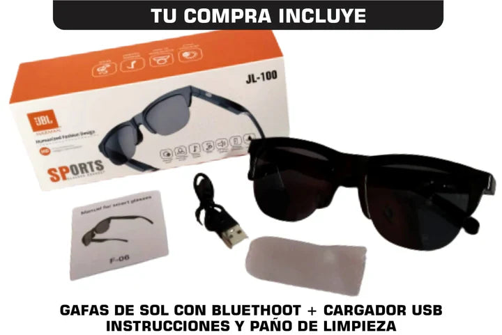 JBL-100: Gafas de Sol Inteligentes con Sonido HD y Conexión Bluetooth 🔊🕶️