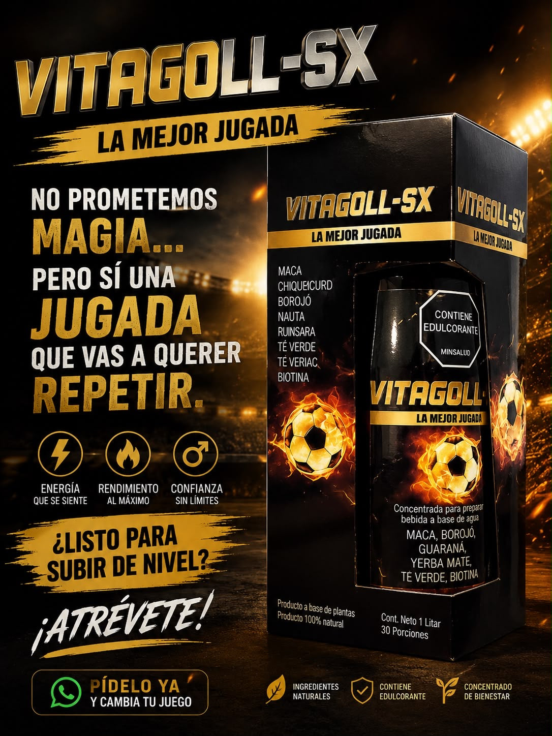 VITAGOLL-SX 550 ml Suplemento concentrado sabor maracuyá