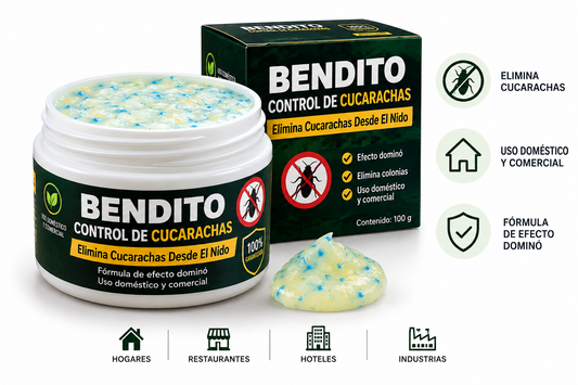 Bendito Control de Cucarachas – Gel Efecto Dominó | Uso Doméstico y Comercial